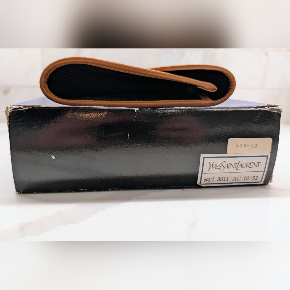 Yves Saint Laurent Black and Tan Clutch - Picture 7 of 9
